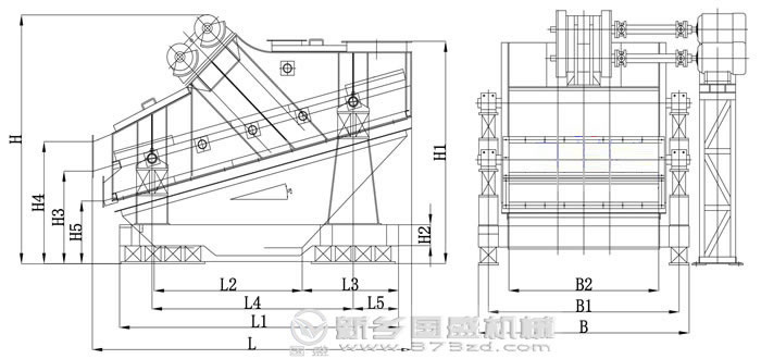 高效重型振動(dòng)篩結構 高效重型振動(dòng)篩結構